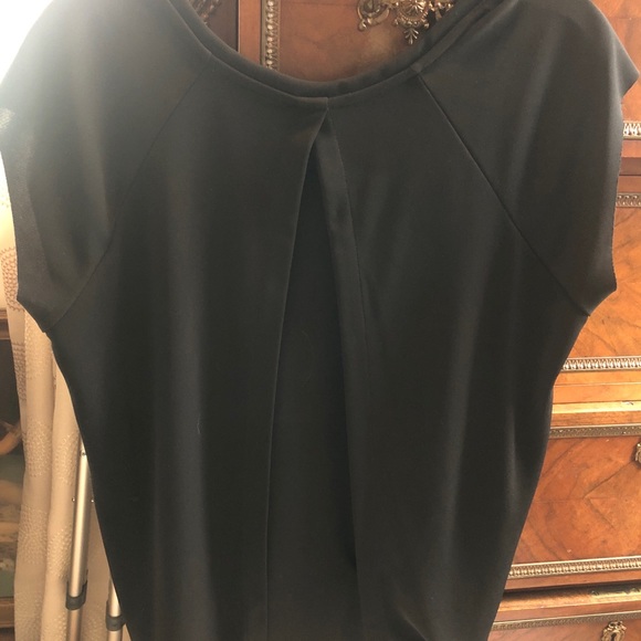 Zara collection black top/blouse open back slit - Picture 3 of 5